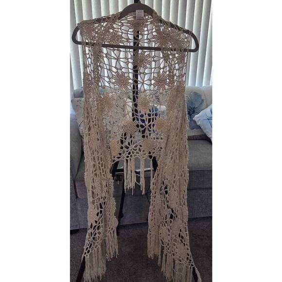 🌞 Boho Crochet Fringe Vest | Vivid Collection | Festival Hippie Chic | Size Med - Picture 1 of 7